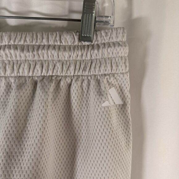 KU Jayhawks Basketball Adidas Shorts Men's Large White Mesh 7" Inseam Drawstring - Picture 9 of 9